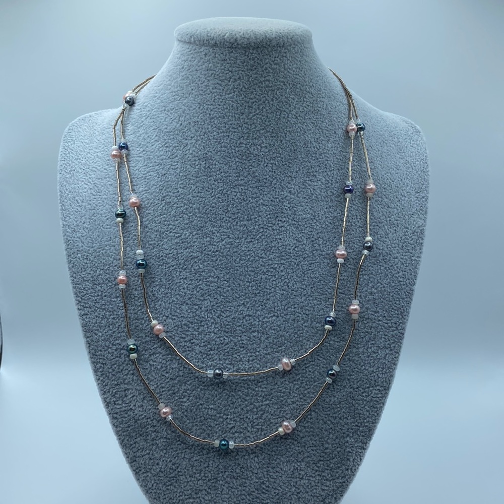 Vintage Colored Pearl Necklace